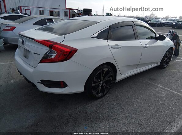 2HGFC2F88KH547589 2019 HONDA CIVIC White Trasero derecho