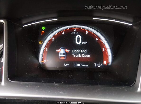 2HGFC2F88KH547589 2019 HONDA CIVIC White Vista de los asientos traseros