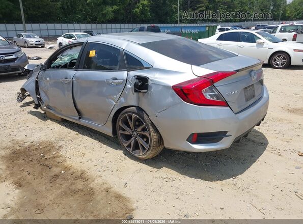 2HGFC2F88LH531460 2020 HONDA CIVIC Silver Rear left