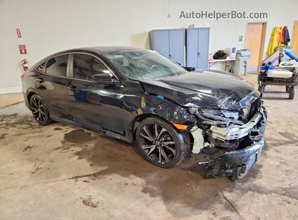 2HGFC2F88LH545603 2020 HONDA CIVIC Черный Передняя правая четверть