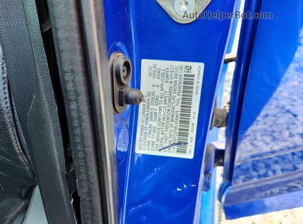 2HGFC2F88LH584479 2020 HONDA CIVIC Blue ძრავის განყოფილების ხედი