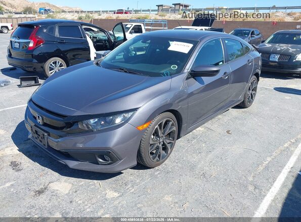 2HGFC2F88LH594123 2020 HONDA CIVIC Gray Vista tres cuartos delantera izquierda