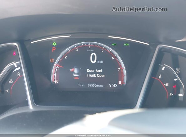 2HGFC2F88LH594123 2020 HONDA CIVIC Gray Vista de los asientos traseros