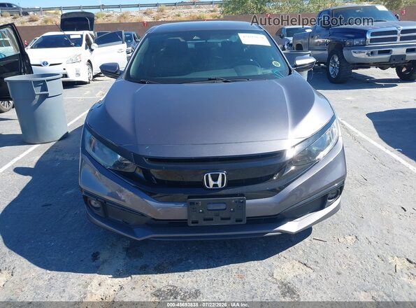 2HGFC2F88LH594123 2020 HONDA CIVIC Gray Vista interior trasera