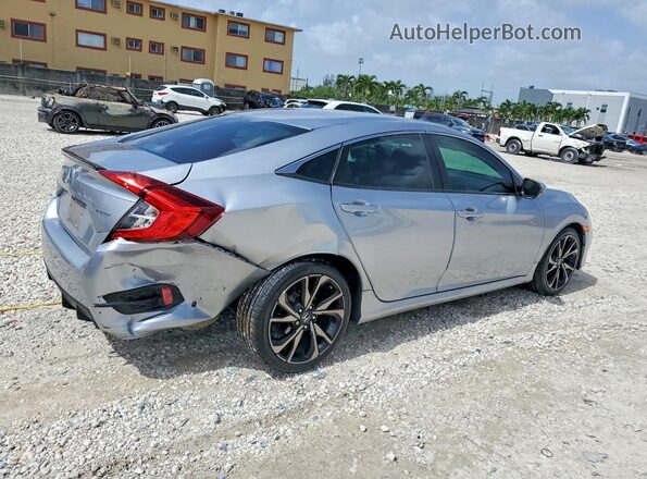 2HGFC2F88MH514482 2021 HONDA CIVIC Silver Trasero derecho
