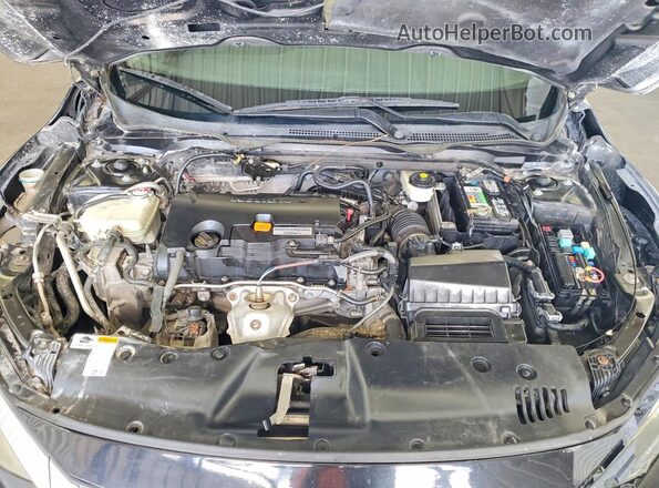 2HGFC2F89JH536681 2018 HONDA CIVIC Black უკანა სალონის ხედი