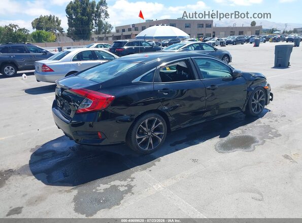 2HGFC2F89KH518506 2019 HONDA CIVIC Black Trasero derecho