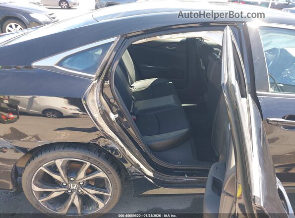 2HGFC2F89KH518506 2019 HONDA CIVIC Black Vista de la etiqueta del VIN