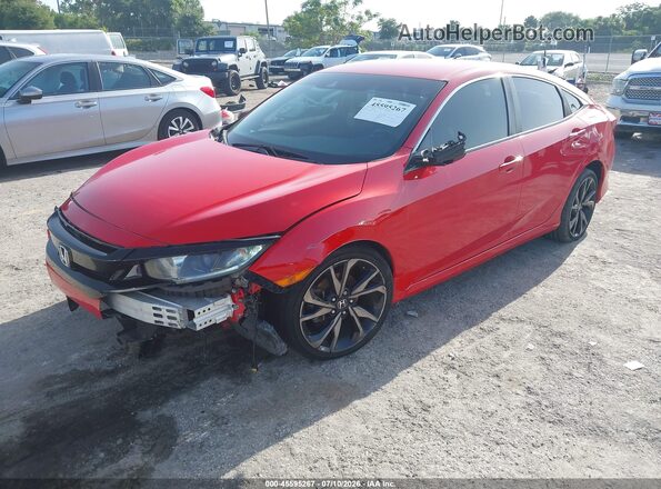 2HGFC2F89KH567480 2019 HONDA CIVIC Red Front left