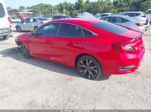 2HGFC2F89KH567480 2019 HONDA CIVIC Red Rear left