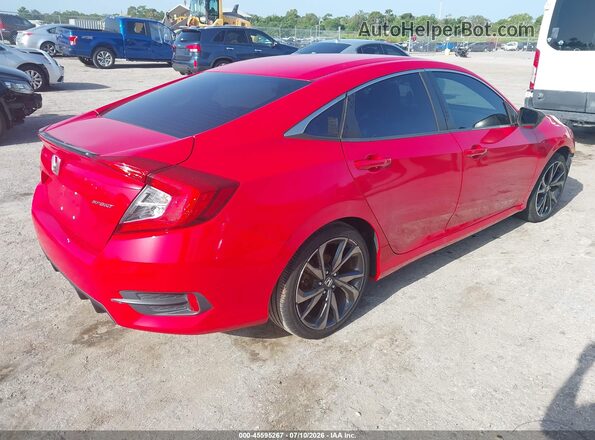 2HGFC2F89KH567480 2019 HONDA CIVIC Red Rear right