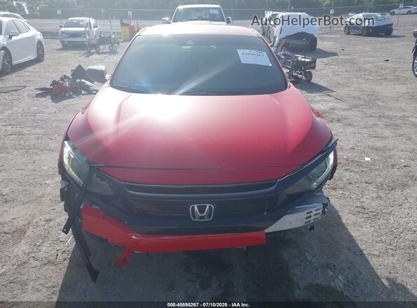 2HGFC2F89KH567480 2019 HONDA CIVIC Red Instrument cluster view