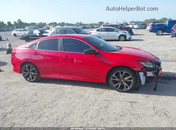 2HGFC2F89KH567480 2019 HONDA CIVIC Red Rear interior view