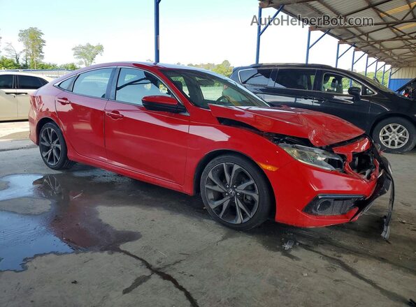 2HGFC2F89KH599149 2019 HONDA CIVIC Red წინა მარჯვენა