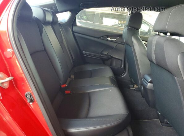 2HGFC2F89KH599149 2019 HONDA CIVIC Red უკანა სავარძლების ხედი