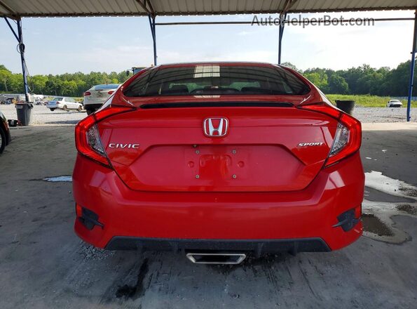 2HGFC2F89KH599149 2019 HONDA CIVIC Red უკანა ხედი