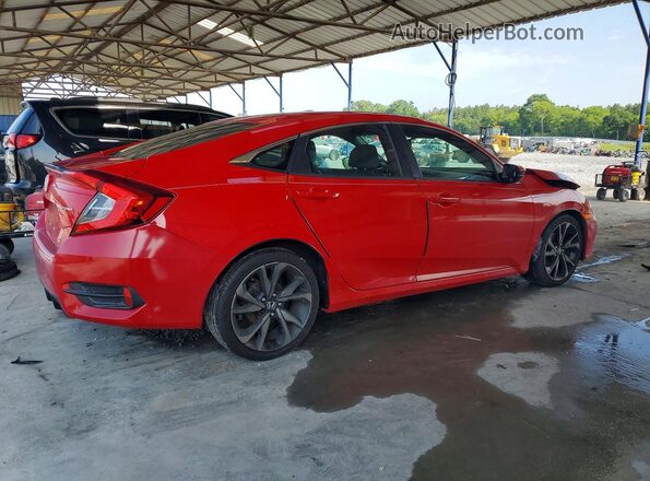 2HGFC2F89KH599149 2019 HONDA CIVIC Red უკანა მარჯვენა