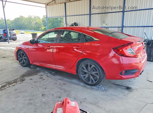 2HGFC2F89KH599149 2019 HONDA CIVIC Red უკანა მარცხენა