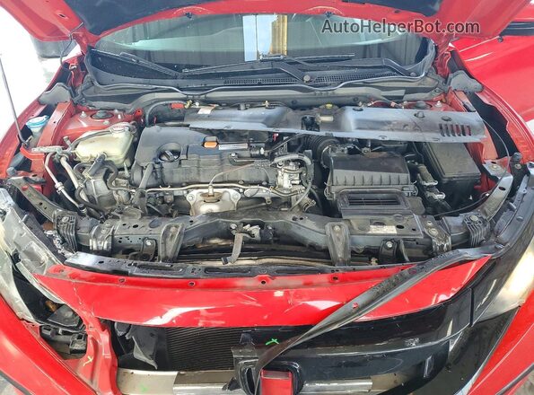 2HGFC2F89KH599149 2019 HONDA CIVIC Red უკანა სალონის ხედი