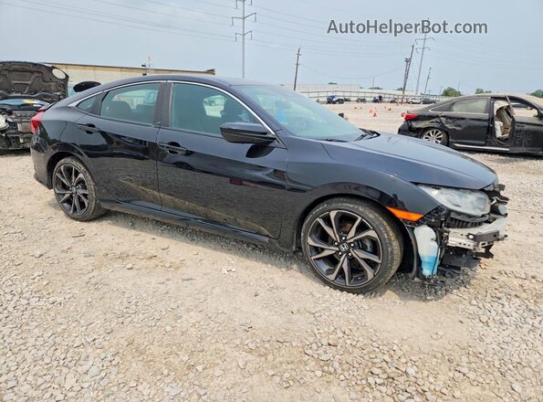 2HGFC2F89LH521147 2020 HONDA CIVIC Черный Передняя правая четверть