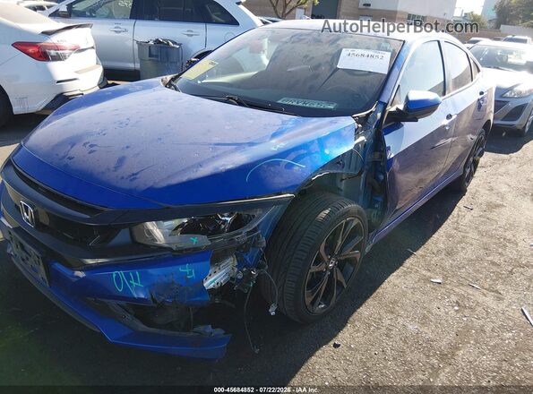 2HGFC2F89LH555900 2020 HONDA CIVIC Blue წინა ხედი