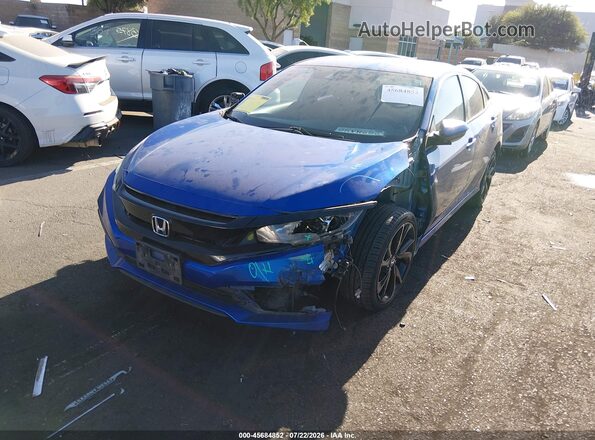 2HGFC2F89LH555900 2020 HONDA CIVIC Blue წინა მარცხენა ხედი სამი მეოთხედიდან