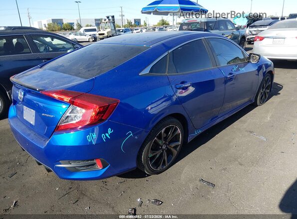 2HGFC2F89LH555900 2020 HONDA CIVIC Blue უკანა მარჯვენა
