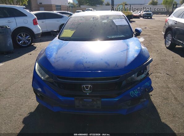 2HGFC2F89LH555900 2020 HONDA CIVIC Blue ხელსაწყოთა პანელის ხედი