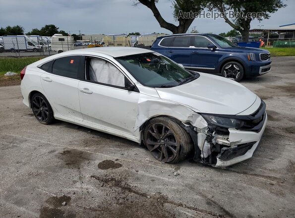 2HGFC2F89LH556335 2020 HONDA CIVIC Белый Передняя правая четверть