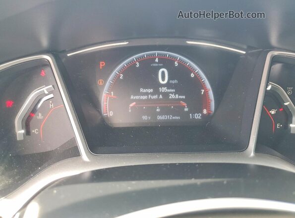 2HGFC2F89LH571773 2020 HONDA CIVIC Blue Вид щитка приладів