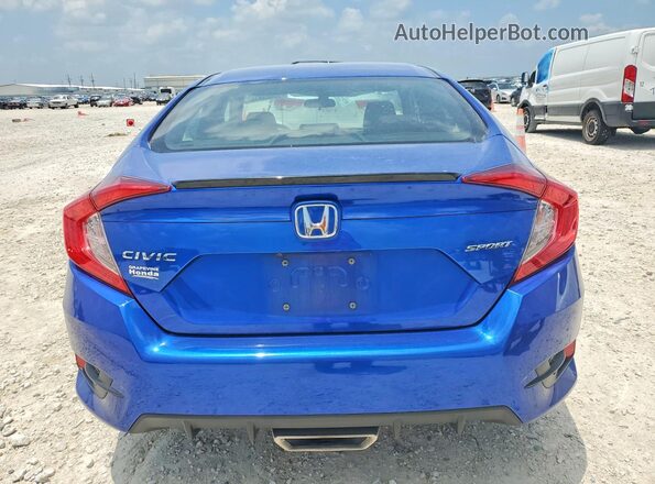 2HGFC2F89LH571773 2020 HONDA CIVIC Blue Вид ззаду