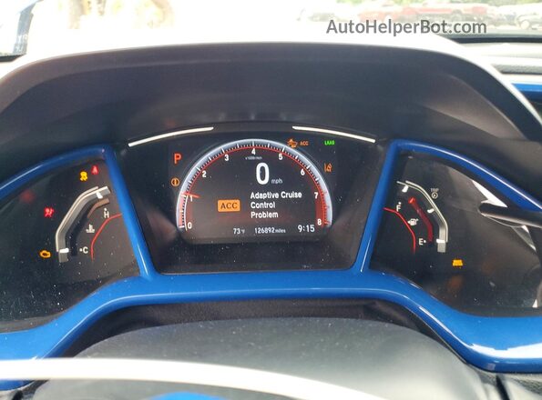 2HGFC2F89LH572728 2020 HONDA CIVIC Синий Вид щитка приборов