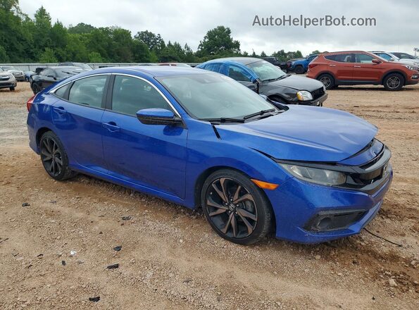 2HGFC2F89LH572728 2020 HONDA CIVIC Синий Передняя правая четверть