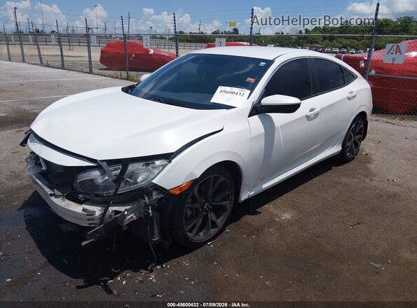 2HGFC2F89LH592669 2020 HONDA CIVIC Белый Передняя левая четверть
