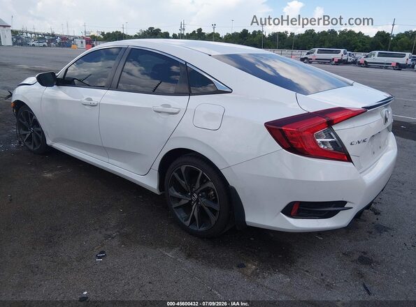 2HGFC2F89LH592669 2020 HONDA CIVIC Белый Задняя левая четверть