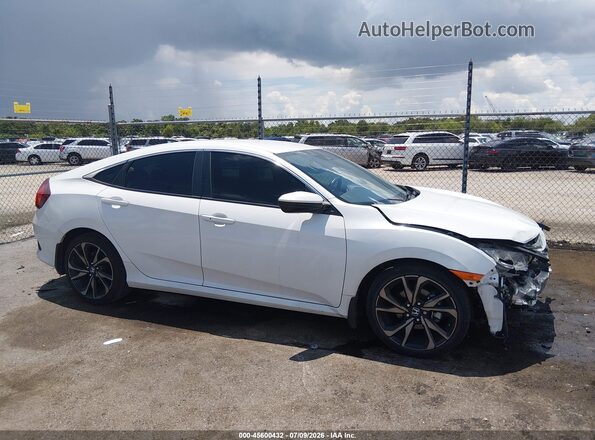 2HGFC2F89LH592669 2020 HONDA CIVIC Белый Вид задней части салона