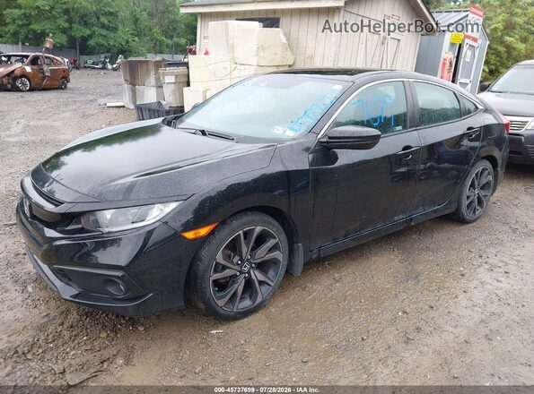 2HGFC2F89LH593028 2020 HONDA CIVIC Black Przód lewy