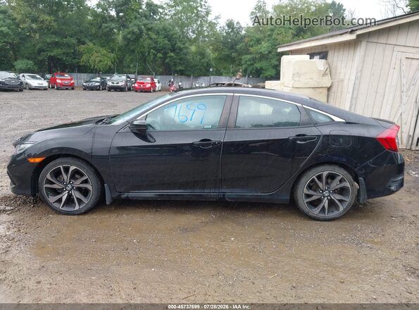 2HGFC2F89LH593028 2020 HONDA CIVIC Black Widok wnętrza z tyłu