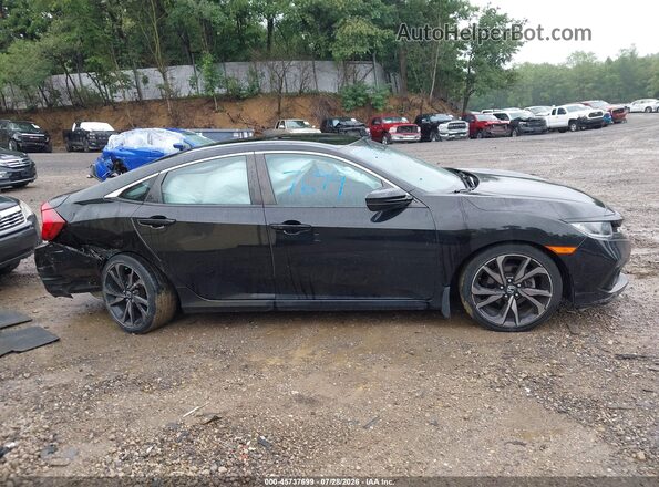 2HGFC2F89LH593028 2020 HONDA CIVIC Black Widok zestawu wskaźników