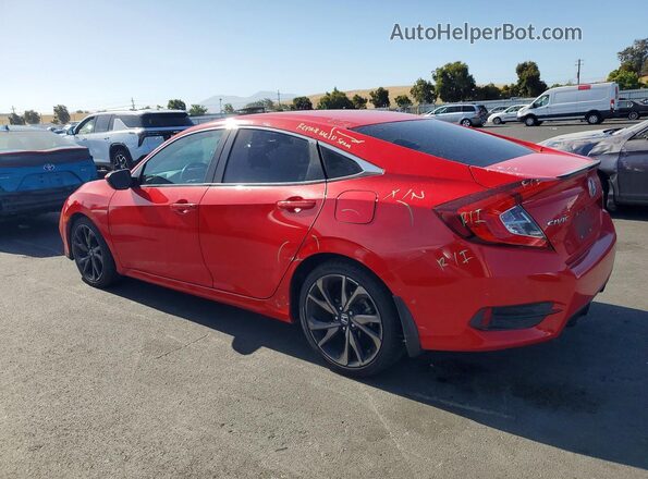 2HGFC2F89MH534580 2021 HONDA CIVIC Red Հետևի ձախ