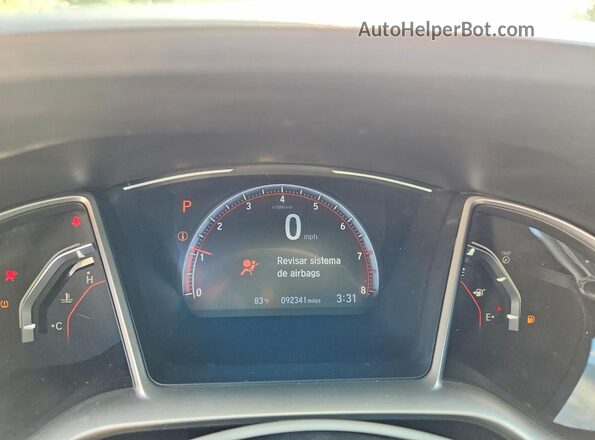 2HGFC2F89MH551086 2021 HONDA CIVIC Black Սարքավորումների վահանակի տեսք