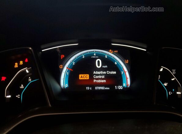 2HGFC2F8XHH040296 2017 HONDA CIVIC Black Instrument cluster view