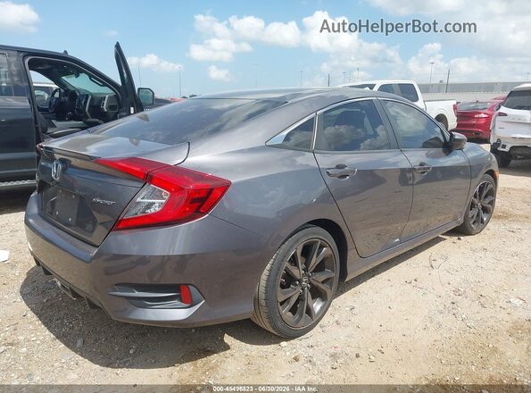 2HGFC2F8XKH500855 2019 HONDA CIVIC Gray უკანა მარჯვენა