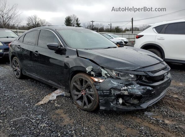 2HGFC2F8XKH509099 2019 HONDA CIVIC Black Delantero derecho