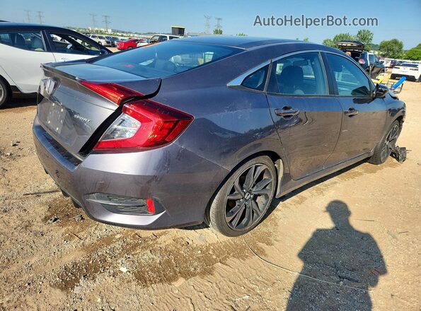 2HGFC2F8XKH595546 2019 HONDA CIVIC Gray Trasero derecho