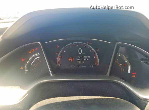 2HGFC2F8XKH603564 2019 HONDA CIVIC Blue Vista del cuadro de instrumentos