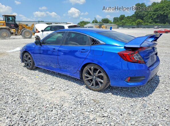 2HGFC2F8XKH603564 2019 HONDA CIVIC Blue Trasero izquierdo