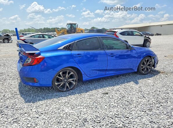 2HGFC2F8XKH603564 2019 HONDA CIVIC Blue Trasero derecho