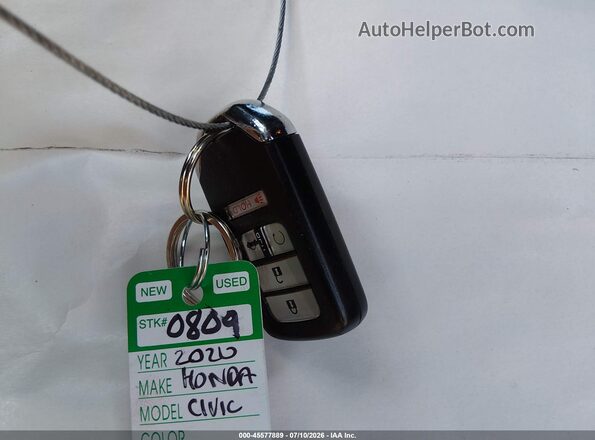 2HGFC2F8XLH530147 2020 HONDA CIVIC Silver Vista del salpicadero