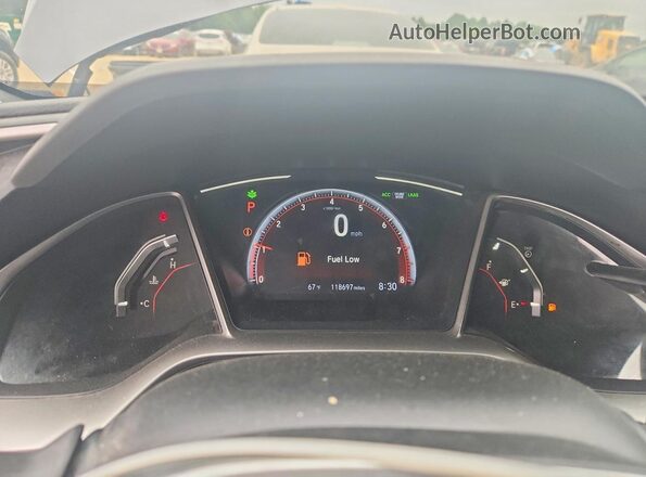2HGFC2F8XLH567487 2020 HONDA CIVIC Gray Vista del cuadro de instrumentos